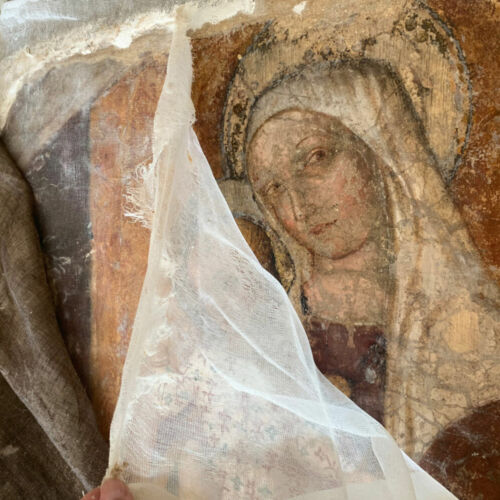 Rimozione delle velinature e tele protettive