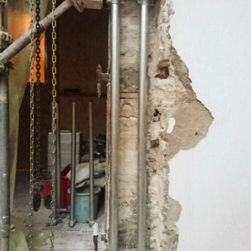 Messa in opera di struttura di sostegno in acciaio inox