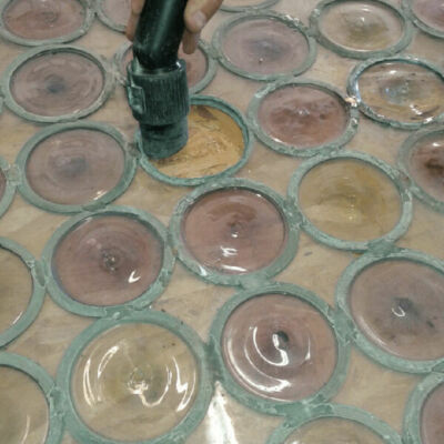 Pulitura propedeutica all'inserimento di nuovi vetrini